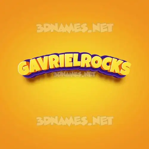 gavrielrocks in Orange Toon style - 3D name wallpaper gavrielrocks in Orange Toon style - 3D name wallpaper