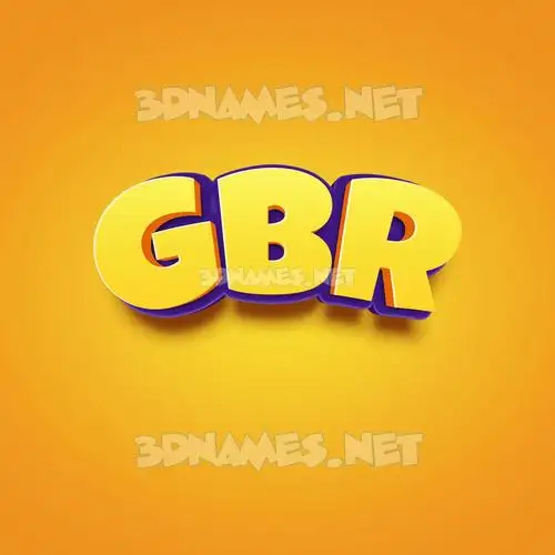gbr in Orange Toon style - 3D name wallpaper gbr in Orange Toon style - 3D name wallpaper