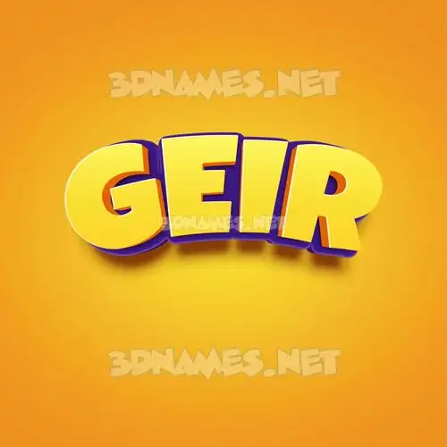 geir in Orange Toon style - 3D name wallpaper
