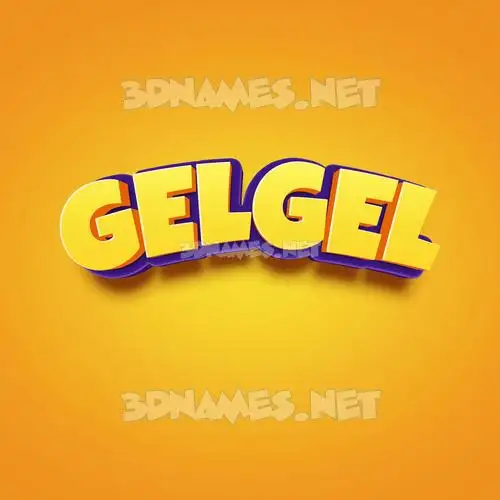 gelgel in Orange Toon style - 3D name wallpaper gelgel in Orange Toon style - 3D name wallpaper