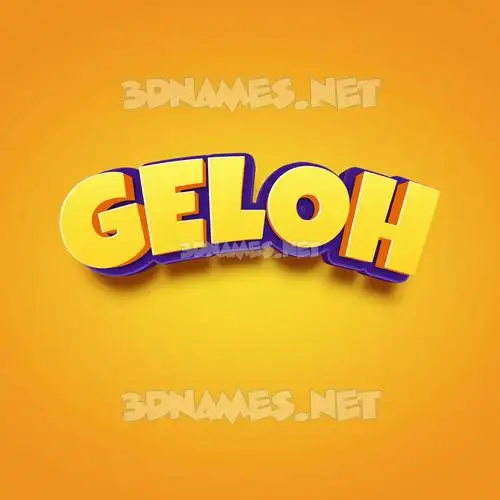 geloh in Orange Toon style - 3D name wallpaper geloh in Orange Toon style - 3D name wallpaper