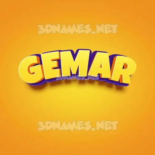gemar in Orange Toon style - 3D name wallpaper gemar in Orange Toon style - 3D name wallpaper