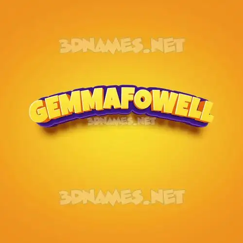 gemmafowell in Orange Toon style - 3D name wallpaper gemmafowell in Orange Toon style - 3D name wallpaper