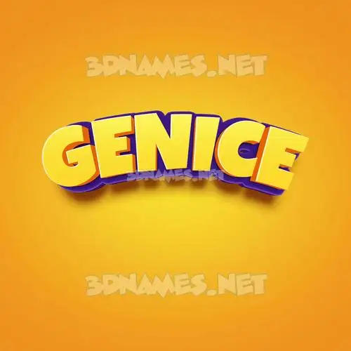 genice in Orange Toon style - 3D name wallpaper genice in Orange Toon style - 3D name wallpaper