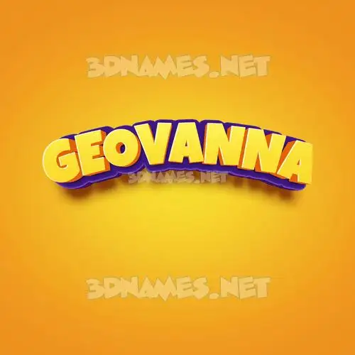 geovanna in Orange Toon style - 3D name wallpaper