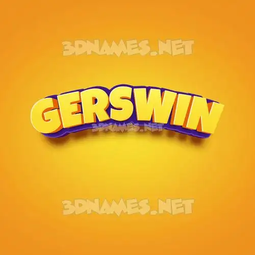 gerswin in Orange Toon style - 3D name wallpaper