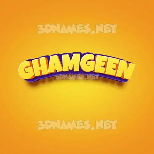 ghamgeen in Orange Toon style - 3D name wallpaper ghamgeen in Orange Toon style - 3D name wallpaper