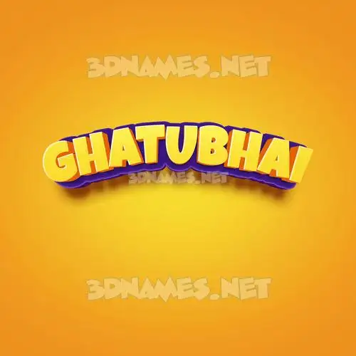ghatubhai in Orange Toon style - 3D name wallpaper ghatubhai in Orange Toon style - 3D name wallpaper