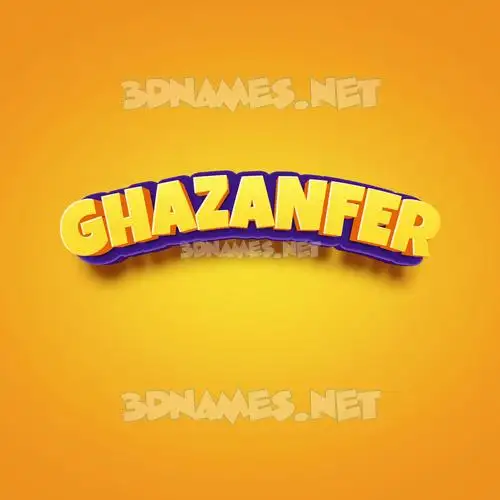ghazanfer in Orange Toon style - 3D name wallpaper ghazanfer in Orange Toon style - 3D name wallpaper
