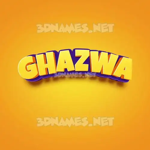 ghazwa in Orange Toon style - 3D name wallpaper ghazwa in Orange Toon style - 3D name wallpaper