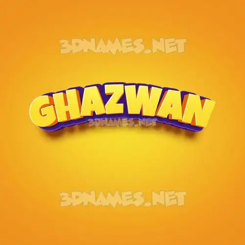 ghazwan in Orange Toon style - 3D name wallpaper ghazwan in Orange Toon style - 3D name wallpaper