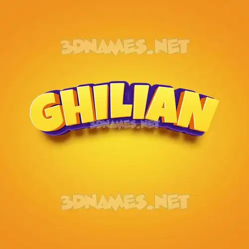 ghilian in Orange Toon style - 3D name wallpaper ghilian in Orange Toon style - 3D name wallpaper