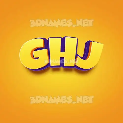 ghj in Orange Toon style - 3D name wallpaper ghj in Orange Toon style - 3D name wallpaper