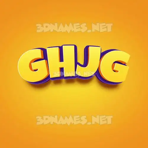 ghjg in Orange Toon style - 3D name wallpaper ghjg in Orange Toon style - 3D name wallpaper