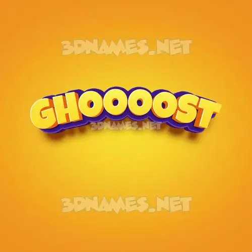 ghoooost in Orange Toon style - 3D name wallpaper ghoooost in Orange Toon style - 3D name wallpaper