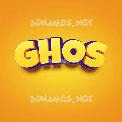 ghos in Orange Toon style - 3D name wallpaper ghos in Orange Toon style - 3D name wallpaper