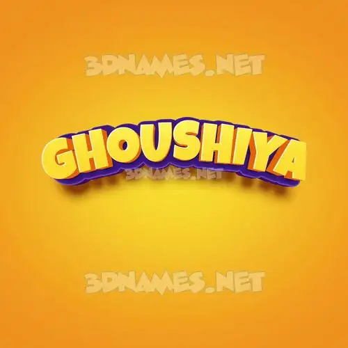 ghoushiya in Orange Toon style - 3D name wallpaper ghoushiya in Orange Toon style - 3D name wallpaper