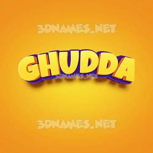 ghudda in Orange Toon style - 3D name wallpaper ghudda in Orange Toon style - 3D name wallpaper
