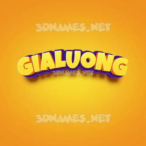 gialuong in Orange Toon style - 3D name wallpaper gialuong in Orange Toon style - 3D name wallpaper