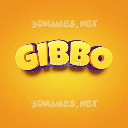 gibbo in Orange Toon style - 3D name wallpaper gibbo in Orange Toon style - 3D name wallpaper