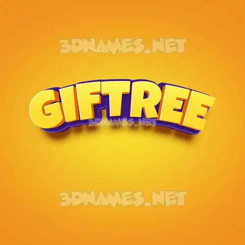 giftree in Orange Toon style - 3D name wallpaper giftree in Orange Toon style - 3D name wallpaper