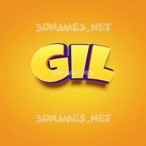 gil in Orange Toon style - 3D name wallpaper gil in Orange Toon style - 3D name wallpaper