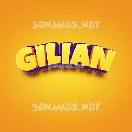 gilian in Orange Toon style - 3D name wallpaper gilian in Orange Toon style - 3D name wallpaper