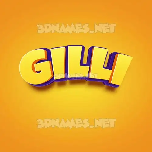 gilli in Orange Toon style - 3D name wallpaper gilli in Orange Toon style - 3D name wallpaper