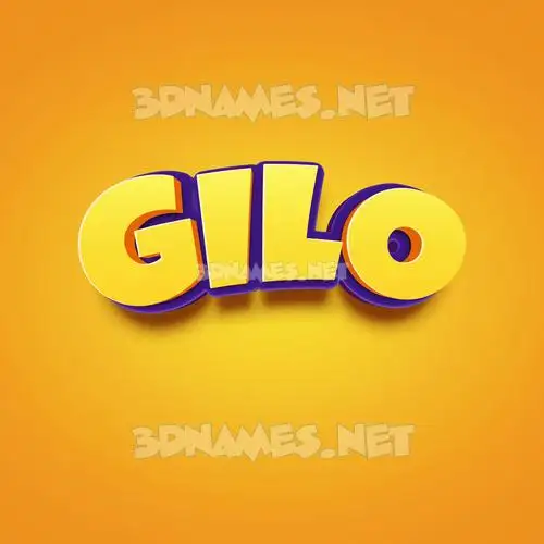 gilo in Orange Toon style - 3D name wallpaper gilo in Orange Toon style - 3D name wallpaper