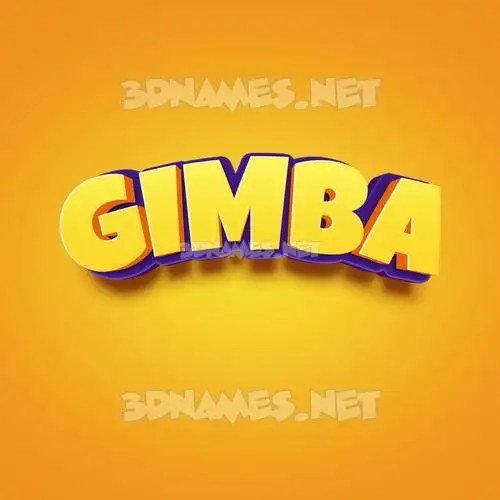 gimba in Orange Toon style - 3D name wallpaper gimba in Orange Toon style - 3D name wallpaper