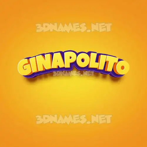 ginapolito in Orange Toon style - 3D name wallpaper ginapolito in Orange Toon style - 3D name wallpaper
