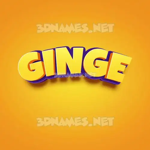 ginge in Orange Toon style - 3D name wallpaper ginge in Orange Toon style - 3D name wallpaper