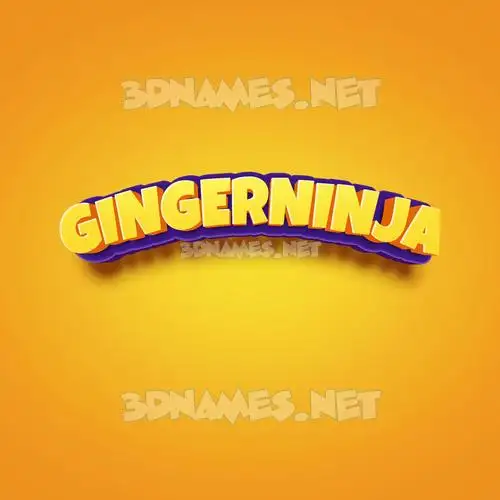 gingerninja in Orange Toon style - 3D name wallpaper gingerninja in Orange Toon style - 3D name wallpaper