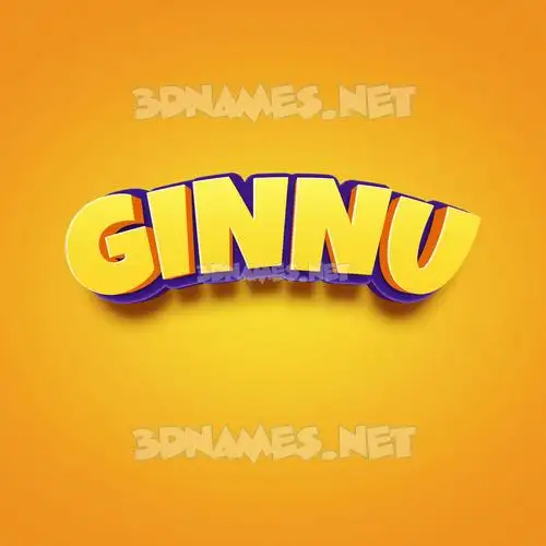 ginnu in Orange Toon style - 3D name wallpaper ginnu in Orange Toon style - 3D name wallpaper