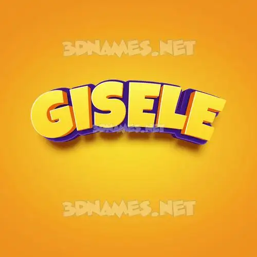 gisele in Orange Toon style - 3D name wallpaper