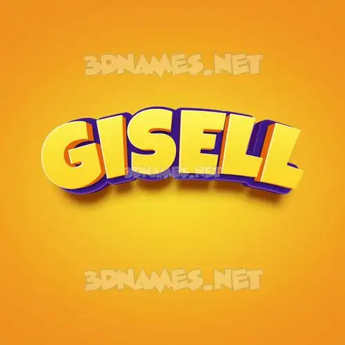 gisell in Orange Toon style - 3D name wallpaper