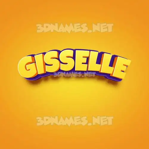 gisselle in Orange Toon style - 3D name wallpaper