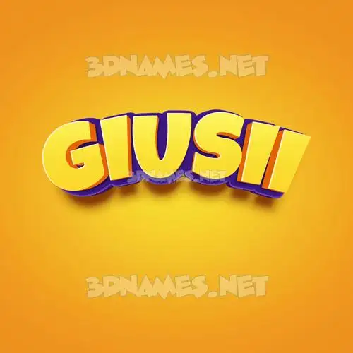 giusii in Orange Toon style - 3D name wallpaper giusii in Orange Toon style - 3D name wallpaper
