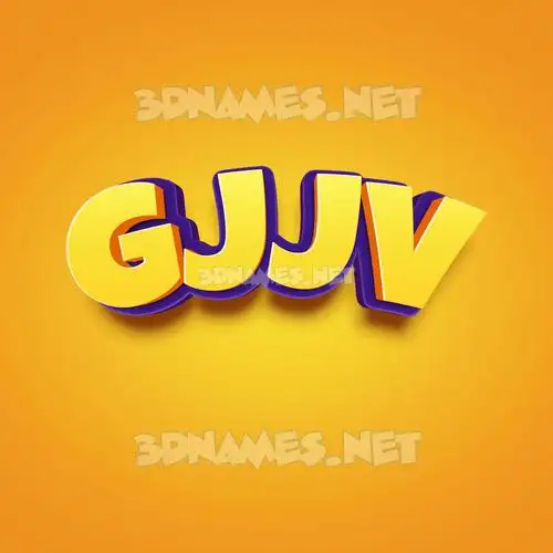 gjjv in Orange Toon style - 3D name wallpaper gjjv in Orange Toon style - 3D name wallpaper