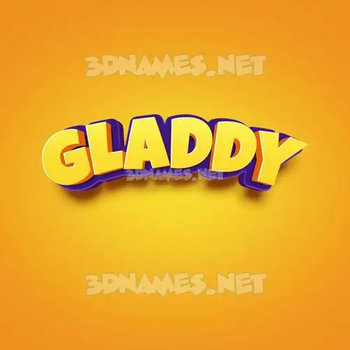 gladdy in Orange Toon style - 3D name wallpaper gladdy in Orange Toon style - 3D name wallpaper