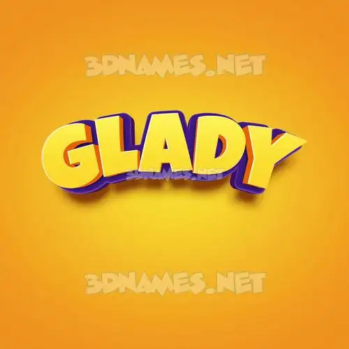 glady in Orange Toon style - 3D name wallpaper glady in Orange Toon style - 3D name wallpaper