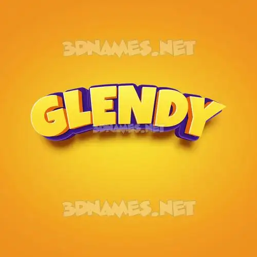 glendy in Orange Toon style - 3D name wallpaper glendy in Orange Toon style - 3D name wallpaper
