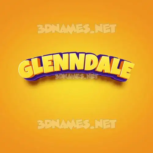 glenndale in Orange Toon style - 3D name wallpaper glenndale in Orange Toon style - 3D name wallpaper