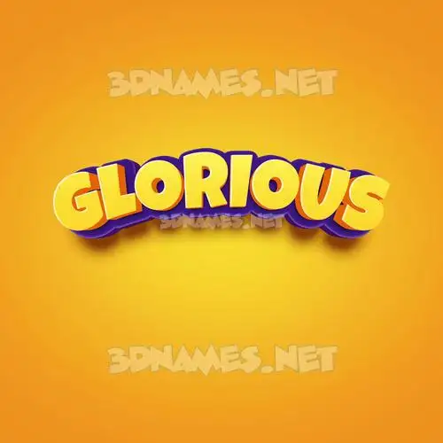 glorious in Orange Toon style - 3D name wallpaper glorious in Orange Toon style - 3D name wallpaper