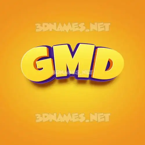 gmd in Orange Toon style - 3D name wallpaper