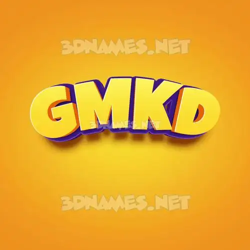 gmkd in Orange Toon style - 3D name wallpaper