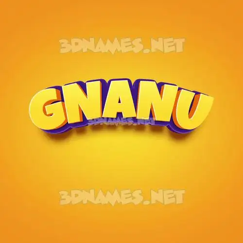 gnanu in Orange Toon style - 3D name wallpaper gnanu in Orange Toon style - 3D name wallpaper