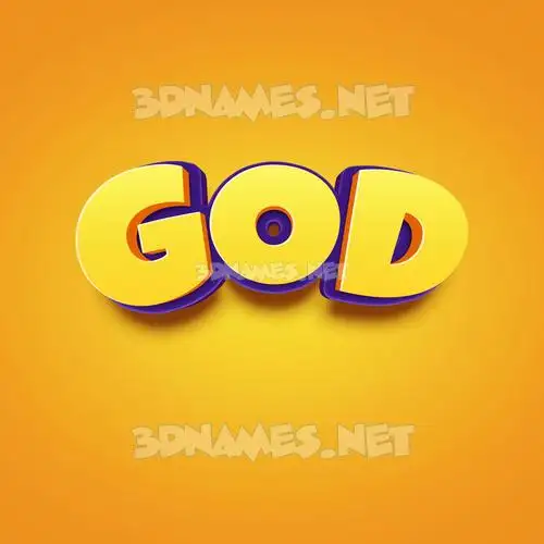 god in Orange Toon style - 3D name wallpaper god in Orange Toon style - 3D name wallpaper