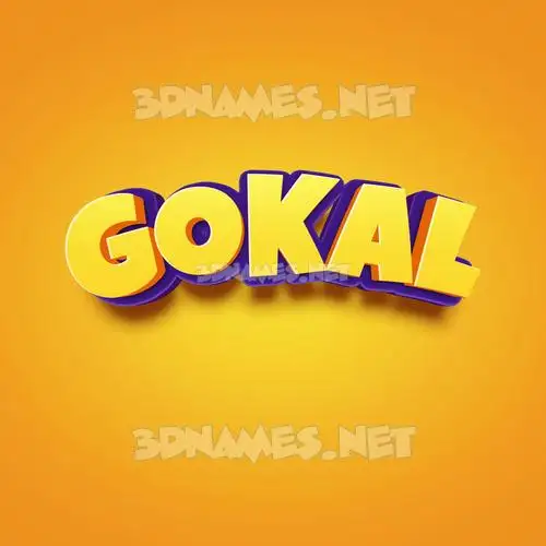 gokal in Orange Toon style - 3D name wallpaper gokal in Orange Toon style - 3D name wallpaper