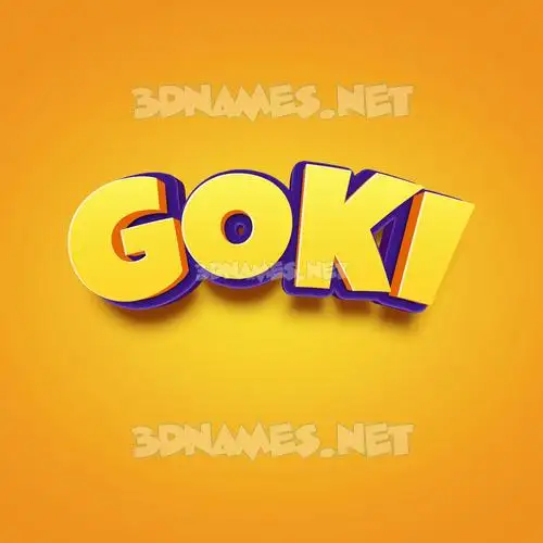 goki in Orange Toon style - 3D name wallpaper goki in Orange Toon style - 3D name wallpaper